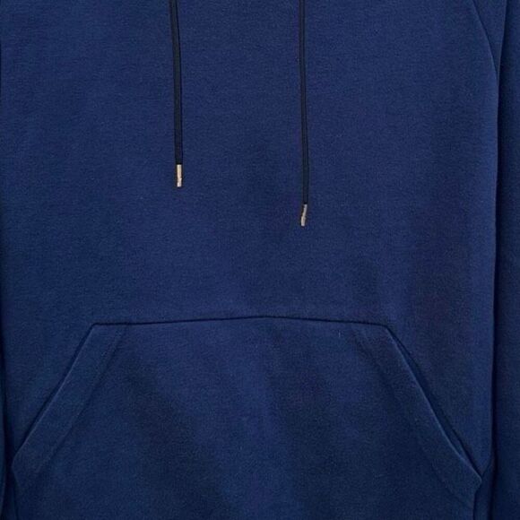 Amazon Essentials Hooded Sweatshirt Unisex Large Navy Pullover Raglan Sleeve - Picture 3 of 12